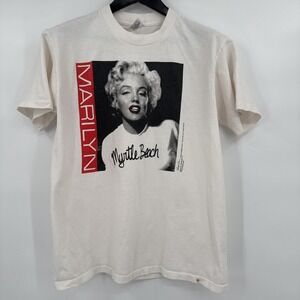 Vintage 90's 1993 Marilyn Monroe Face Portrait T-Shirt‎ L Single Stitch USA